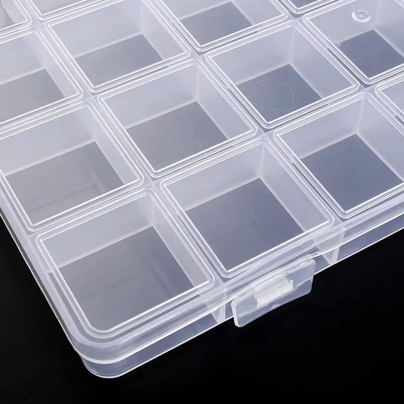 Transparent Storage Container Jewelry Box Clear Plastic Organizer Box Empty Earring Storage Organizer Display