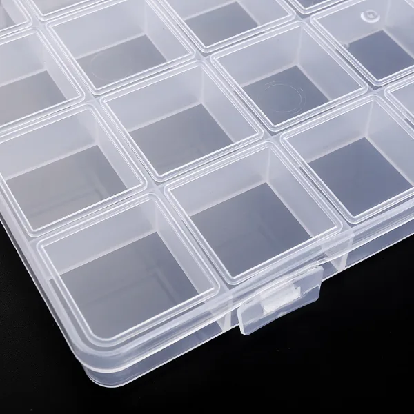 Transparent Storage Container Jewelry Box Clear Plastic Organizer Box Empty Earring Storage Organizer Display 